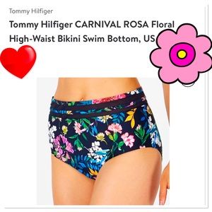 BNWT Tommy Hilfiger CARNIVAL ROSA Floral
High-Waist Bikini Swim Bottom